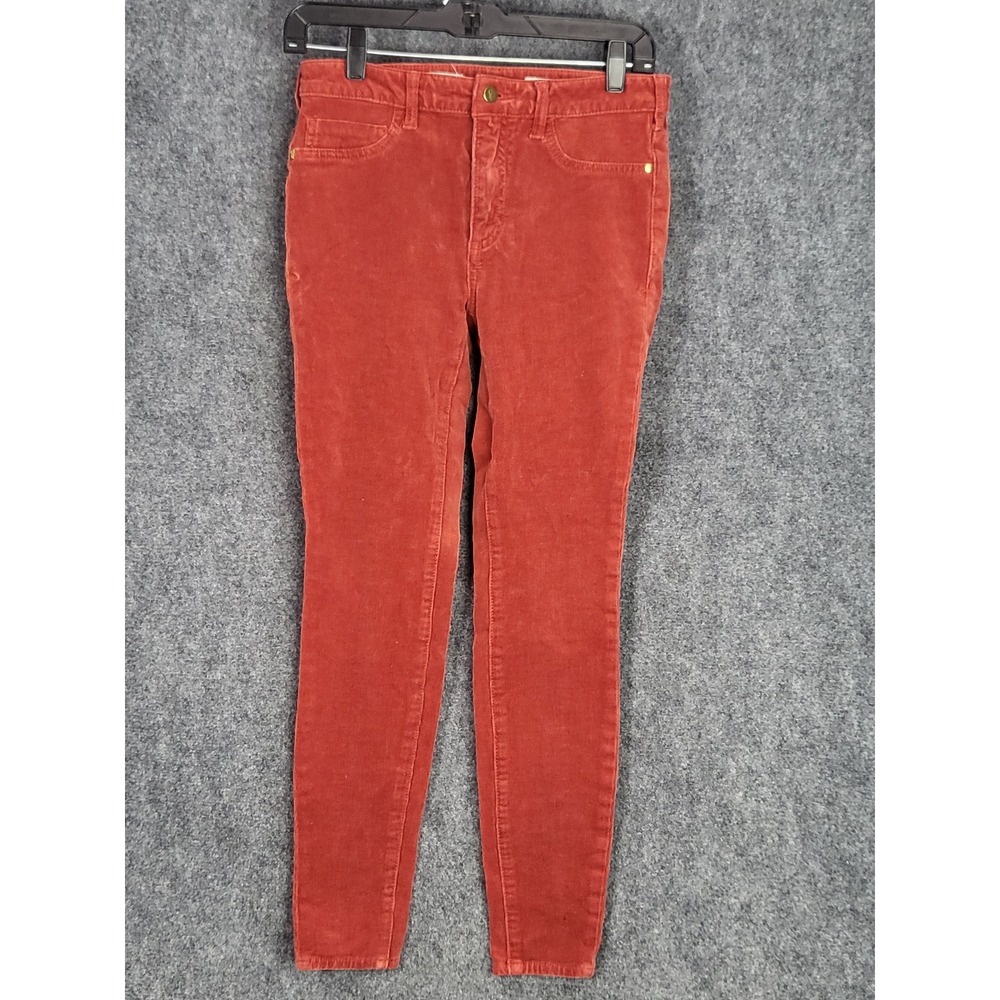 Pilcro and the Letterpress Corduroy High Rise Skinny Pants Size 27 Copper Hippie
